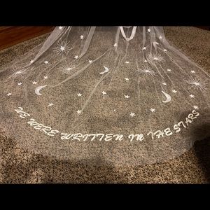 One-of-a-kind Celestial Cathedral Veil Stars Moon